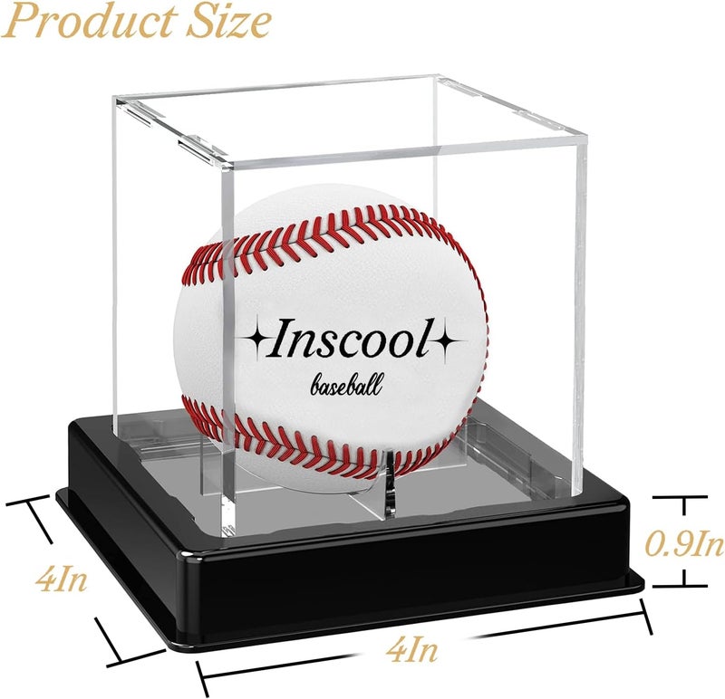 Inscool Acrylic Display Case , UV Protected Baseball Display Case Baseball Holder Acrylic Cube Clear Box Memorabilia Display Cases ,Autograph Display Cases&Storage Baseball Display Case (High Class) - Image 4